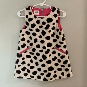 Mini Boden Pinafore 18-24 Months Dress Dalmatian Print Velvet